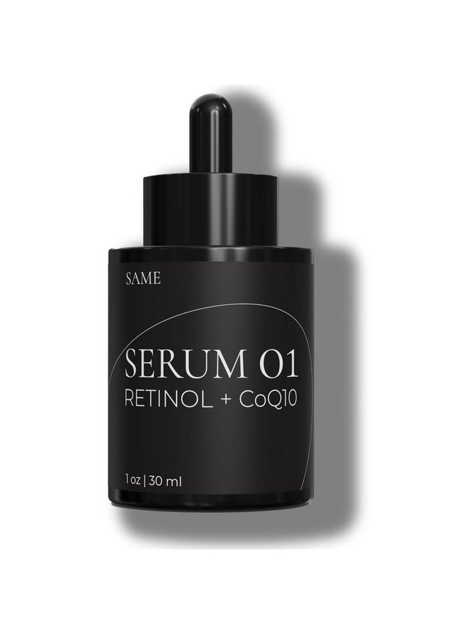 سيمر سيروم الوجه Same Skincare 01: سيروم CoQ10 Retinol للوجه، وفيتامين C، وحمض الهيالورونيك، سيروم للوجه يدعم مكافحة الشيخوخة، وحب الشباب، وملمس البشرة، والخطوط الدقيقة والتجاعيد، عضوي، نباتي، خالٍ من القسوة، 1 أونصة - Image 1