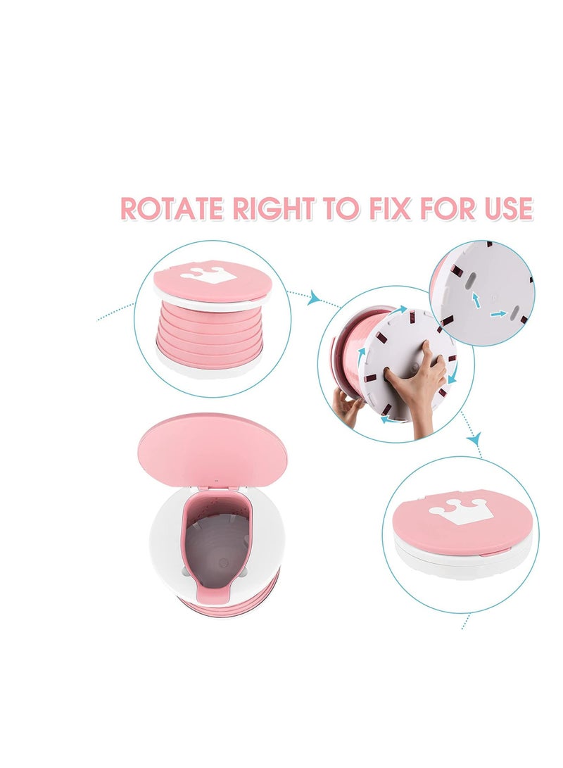 SOLARAE With multifunctional bag portable potty，travel potty seat for toddler，foldable potty seat for toddler travel，Toddlers Training Toilet Seat Emergency Toilet for Car, Camping, Outdoor, indoor - Image 3
