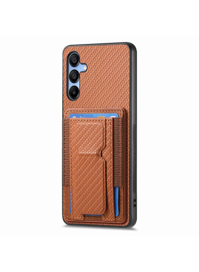 S-TOP Case For Samsung Galaxy A55 5G Carbon Fiber Fold Stand Elastic Card Bag Phone Case - Image 2