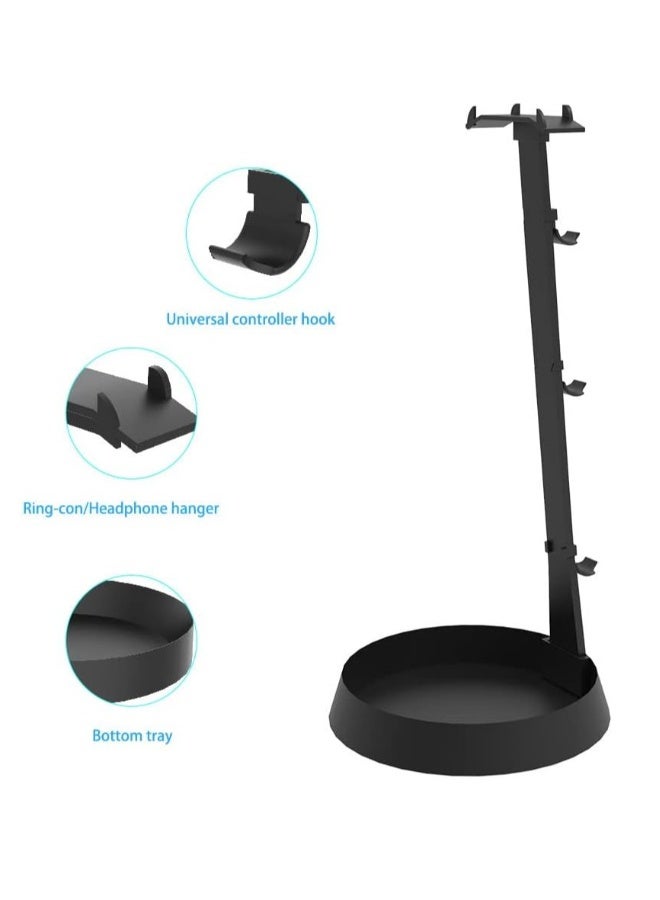 حامل تخزين وعرض لحلقة اللياقة وسماعات الرأس - حامل عرض عمودي لحلقة اللياقة مع تخزين لوحدات التحكم/حلقة اللياقة/سماعات الرأس/بطاقات الألعاب/حزام الساق وجويكونز. - Image 2