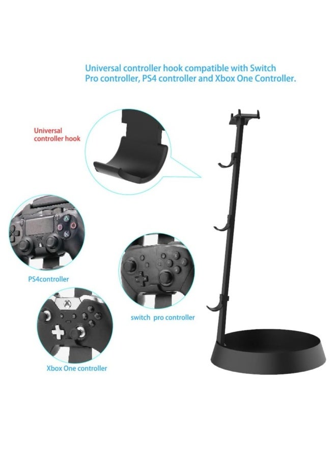 حامل تخزين وعرض لحلقة اللياقة وسماعات الرأس - حامل عرض عمودي لحلقة اللياقة مع تخزين لوحدات التحكم/حلقة اللياقة/سماعات الرأس/بطاقات الألعاب/حزام الساق وجويكونز. - Image 3