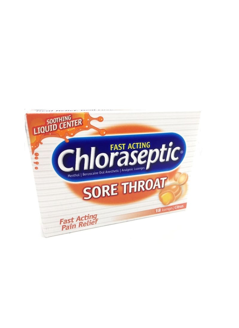 Chloraseptic Citrus Lozenges 18'S 