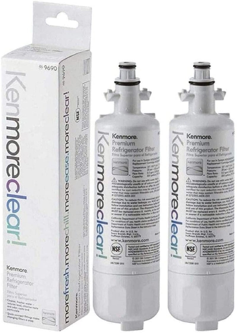 Kenmore 9690 Refrigerator Water Filter,Compatible for kenmore 9690,46-9690,469690 Refrigerator Water Filter white (2-Pack)â€¦ - Image 1
