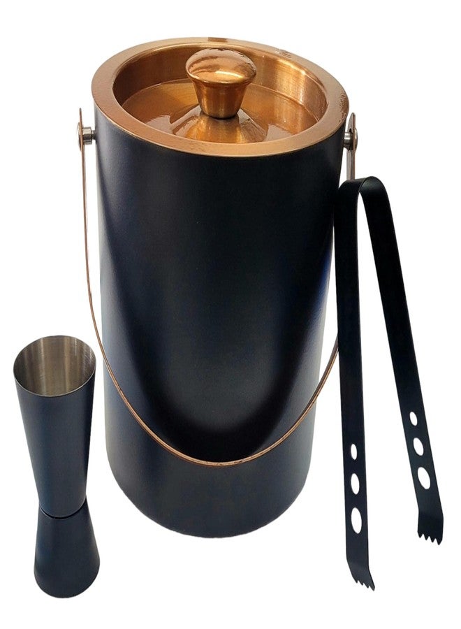 Nooks Stainless Steel Insulated Ice Bucket with Ice Scope and with Ice Tong 1.Liter | Keeps Ice Cold for 6 h | Great bar Tools for Home bar Accessories, Mini bar, Wine (Small) - Image 2