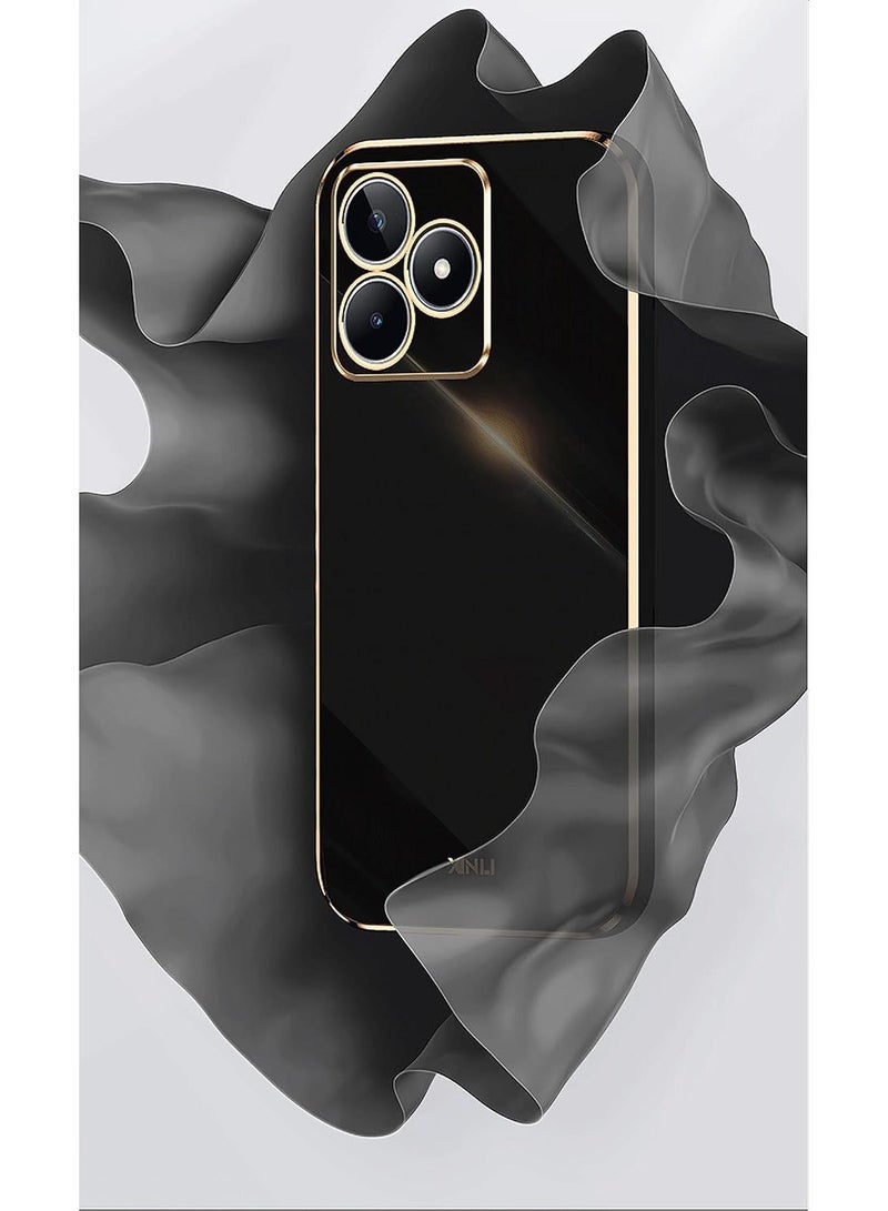 Arabest Realme C53/Realme C51 case for Soft TPU Material Cover, Bright Surface Phone Case, No Yellowing, No Fading - black - Image 2