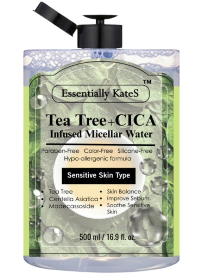 Essentially KateS Korean Micellar Water Makeup Remover 16.9 Fl Oz - NO stinging, NO tightness, NO over-drying - SuperHydrating No-Rinse Facial Cleanser for Sensitive Skin - Image 1