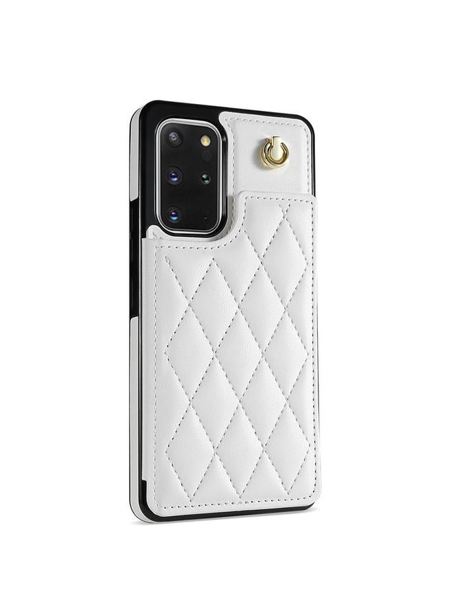 S-TOP Case For Samsung Galaxy S20 FE 5G Rhombic Dual Buckle Card Slots Phone Case with Lanyard - Image 2