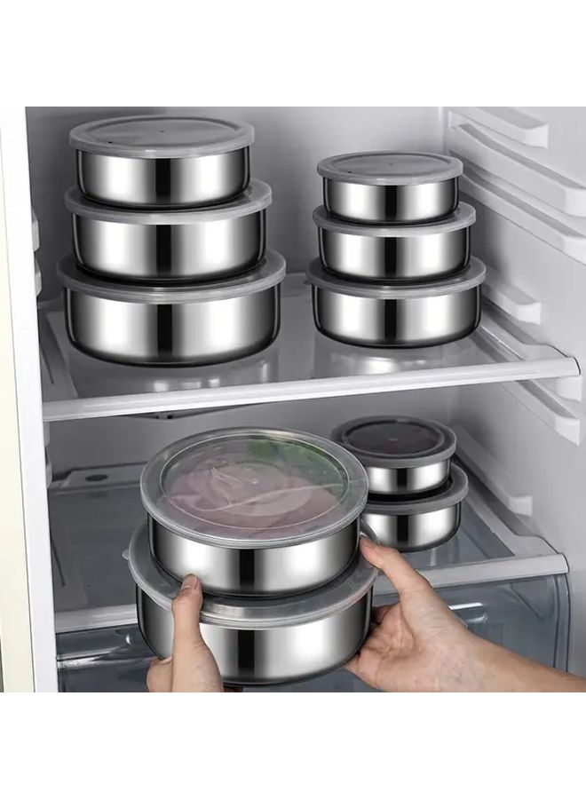 5Pcs Fresh Bowl Food Storage Containers Set For Vegetables Fruits Leftovers - Image 4