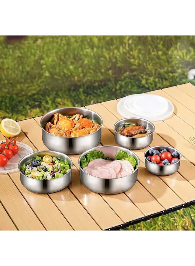 5Pcs Fresh Bowl Food Storage Containers Set For Vegetables Fruits Leftovers - Image 5