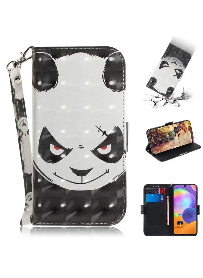 Zaboon Case For Galaxy A31 3D Colored Drawing Horizontal Flip Leather Case with Holder & Card Slot & Wallet & Lanyard - Image 1