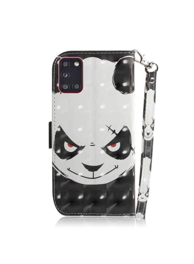 Zaboon Case For Galaxy A31 3D Colored Drawing Horizontal Flip Leather Case with Holder & Card Slot & Wallet & Lanyard - Image 3