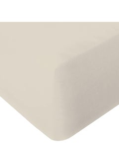 Infinitee Xclusives Infinitee Xclusives Fitted Sheet for Bed Beige Queen Size 150 x 200 cm - 100% Microfiber - 40 cm Deep Pocket to Fit & Cover Sheets  - Soft, Wrinkle Free & Shrink Resistant Fitted Sheet  - Image 1