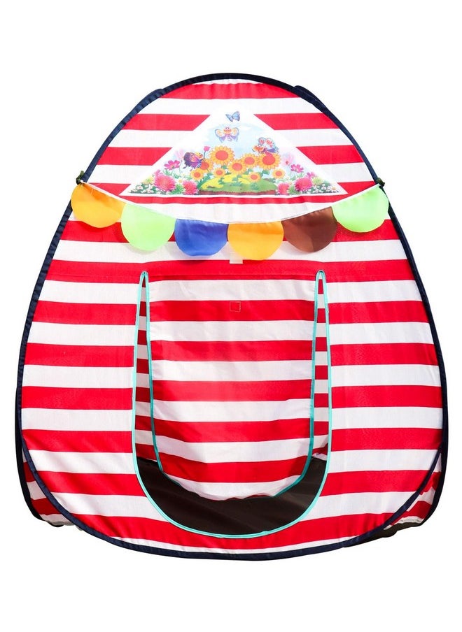 HomeCute Homecute Igloo Type Foldable Popup Kid's Play Tent House (Small Size Red-White)  - Image 3