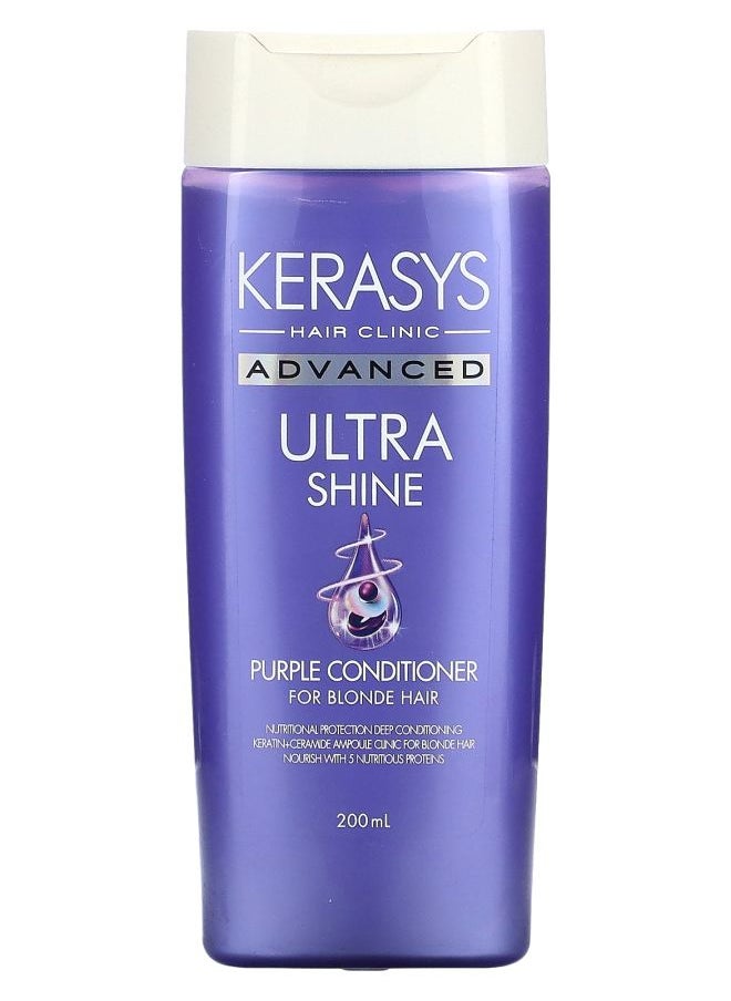 Kerasys Advanced Ultra Shine Purple Conditioner For Blonde Hair 200 ml 