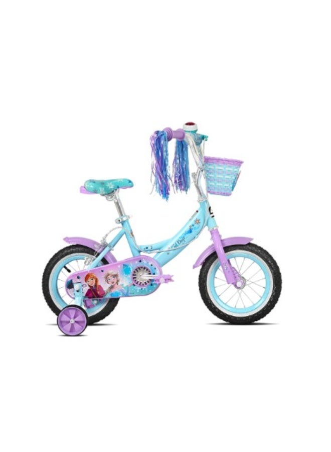Spartan | 16" Disney Frozen Ice Magic Bicycle First Bike for Girls | Removable Training Wheels | Adjustable Seat & Handlebar | Rear Mudguard | Official Frozen Graphics | SP-3224 | Ages 4 to 7 - Image 1