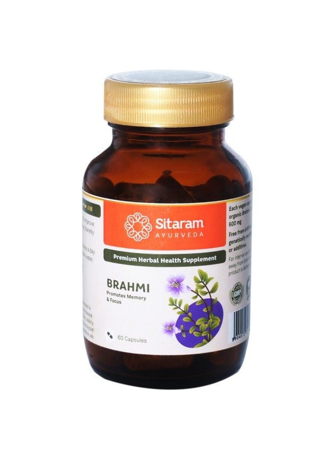 SITARAM كبسولات سيتارام أيورفيدا برهامي 60 عدد | مستخلص أكثر قوة 600 ملغ (علامات تجارية أخرى - 250 ملغ) | صحة العقل | يحسن اليقظة - Image 1