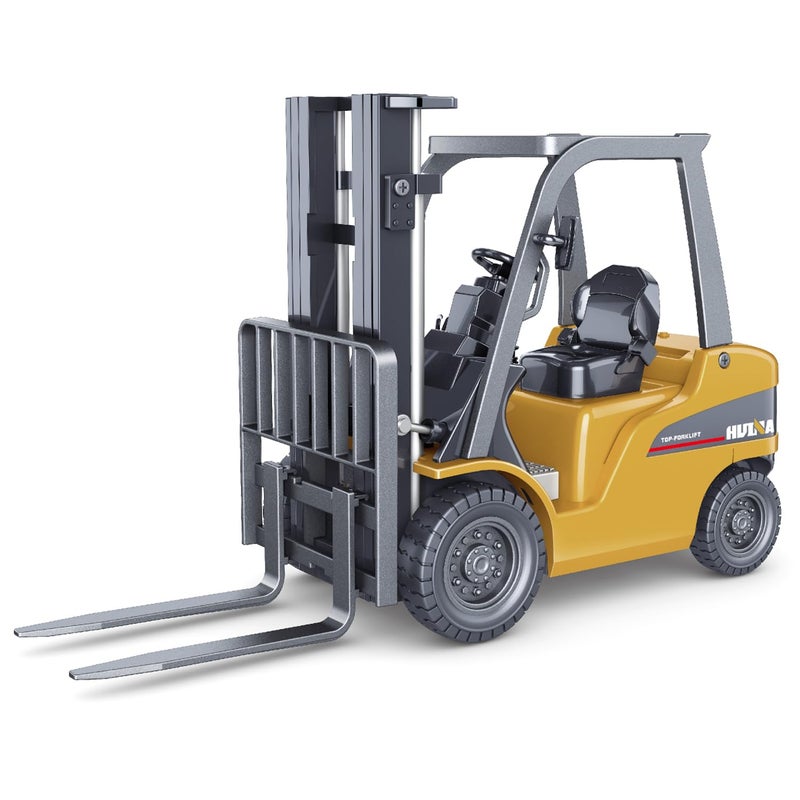 Dollox Diecast Forklift Truck Toys 150 Scale Manual Metal Engineering Vehicle Fork Truck High Detail Construction Vehicles Model Collection Forklift Decoration Toy Gift for Kids - Image 3