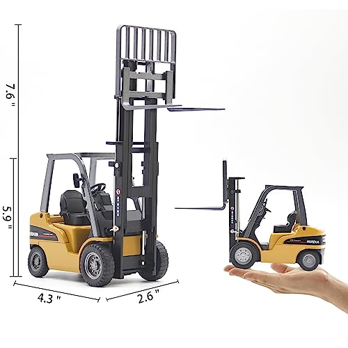 Dollox Diecast Forklift Truck Toys 150 Scale Manual Metal Engineering Vehicle Fork Truck High Detail Construction Vehicles Model Collection Forklift Decoration Toy Gift for Kids - Image 5