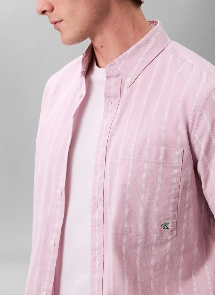 Calvin Klein Jeans  Stripe Oxford Classic Fit Shirt for Men | Best Price UAE
