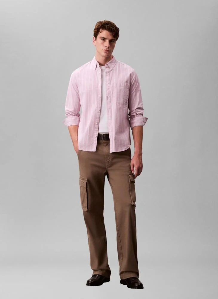 Calvin Klein Jeans  Stripe Oxford Classic Fit Shirt for Men | Best Price UAE
