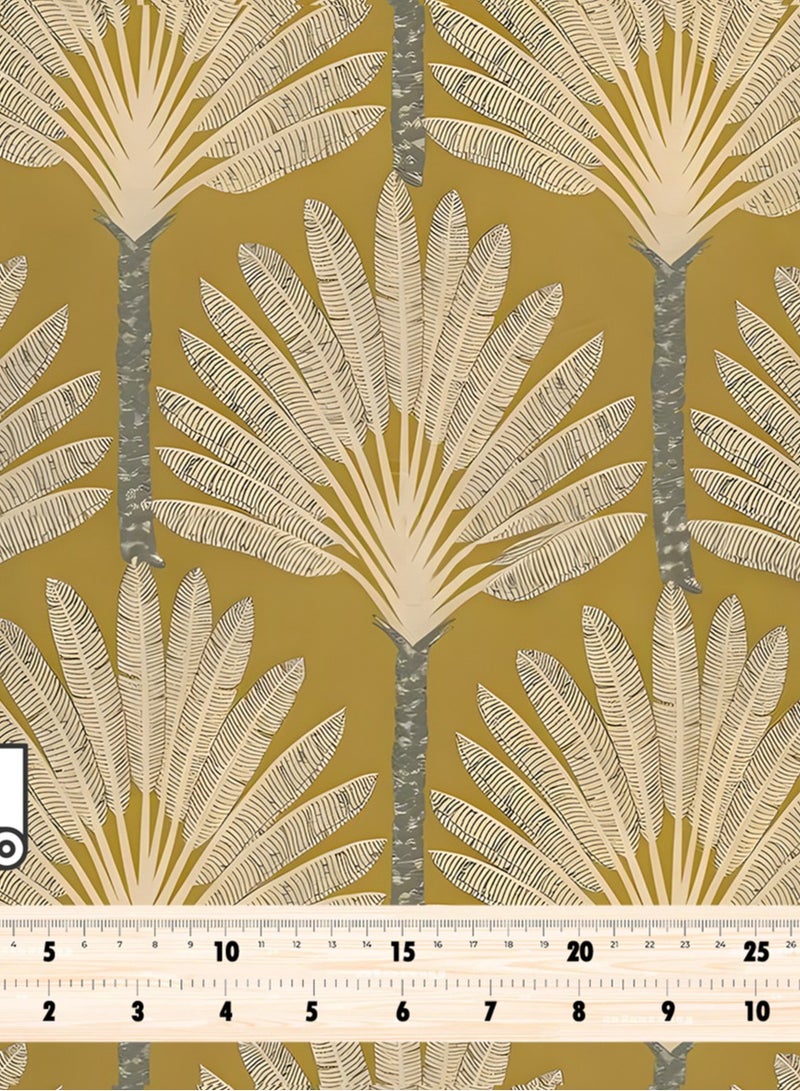 فيلاتو Ø¬Ù„Ø§Ø¨ÙŠØ© Ù…Ø®ÙˆÙŠØ± Ø¨ØªØµÙ…ÙŠÙ… Ù†Ø®Ù„Ø© Ø¨Ø§Ù„Ù„ÙˆÙ† Ø§Ù„Ø¨ÙŠØ¬ Ø§Ù„Ø°Ù‡Ø¨ÙŠ Ù…Ù† Ù‚Ù…Ø§Ø´ Ø­Ø±ÙŠØ± Ø§Ù„Ù„ÙŠÙ„ Ø¹Ø±Ø§Ù…Ù†ÙŠ Ø¨Ø§Ù„ÙŠØ§Ø±Ø¯Ø©ØŒ Ø¹Ø±Ø¶ 58 Ø¨ÙˆØµØ© - Image 4