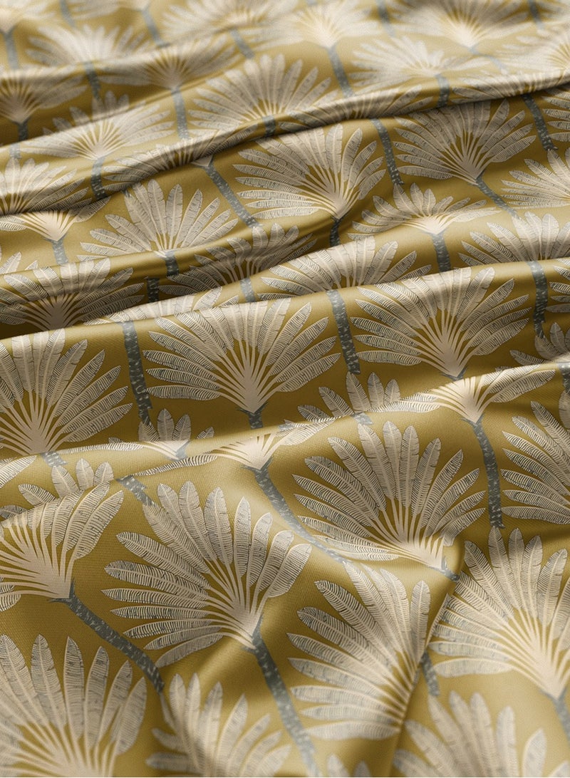 فيلاتو Ø¬Ù„Ø§Ø¨ÙŠØ© Ù…Ø®ÙˆÙŠØ± Ø¨ØªØµÙ…ÙŠÙ… Ù†Ø®Ù„Ø© Ø¨Ø§Ù„Ù„ÙˆÙ† Ø§Ù„Ø¨ÙŠØ¬ Ø§Ù„Ø°Ù‡Ø¨ÙŠ Ù…Ù† Ù‚Ù…Ø§Ø´ Ø­Ø±ÙŠØ± Ø§Ù„Ù„ÙŠÙ„ Ø¹Ø±Ø§Ù…Ù†ÙŠ Ø¨Ø§Ù„ÙŠØ§Ø±Ø¯Ø©ØŒ Ø¹Ø±Ø¶ 58 Ø¨ÙˆØµØ© - Image 3