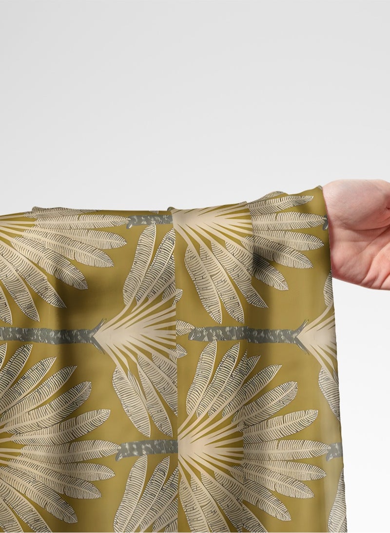 فيلاتو Ø¬Ù„Ø§Ø¨ÙŠØ© Ù…Ø®ÙˆÙŠØ± Ø¨ØªØµÙ…ÙŠÙ… Ù†Ø®Ù„Ø© Ø¨Ø§Ù„Ù„ÙˆÙ† Ø§Ù„Ø¨ÙŠØ¬ Ø§Ù„Ø°Ù‡Ø¨ÙŠ Ù…Ù† Ù‚Ù…Ø§Ø´ Ø­Ø±ÙŠØ± Ø§Ù„Ù„ÙŠÙ„ Ø¹Ø±Ø§Ù…Ù†ÙŠ Ø¨Ø§Ù„ÙŠØ§Ø±Ø¯Ø©ØŒ Ø¹Ø±Ø¶ 58 Ø¨ÙˆØµØ© - Image 1