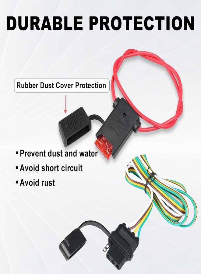 WATERWICH 4 Way Trailer Wiring Harness Compatible with 2019-2023 Toyota RAV4 and 2021-2023 Toyota RAV4 Prime, 56434 4-Pin Trailer Hitch Wiring Harness - Image 3