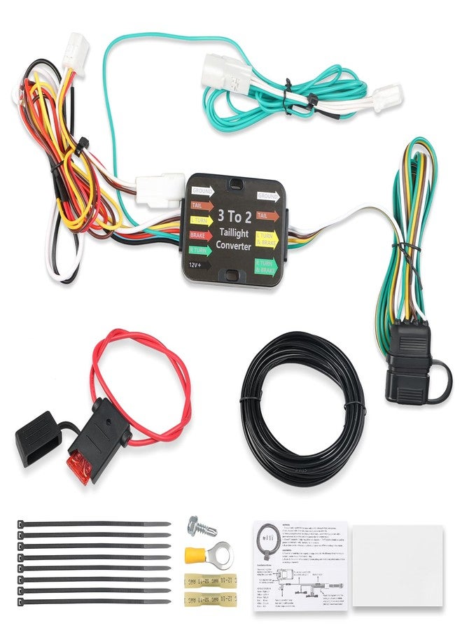 WATERWICH 4 Way Trailer Wiring Harness Compatible with 2019-2023 Toyota RAV4 and 2021-2023 Toyota RAV4 Prime, 56434 4-Pin Trailer Hitch Wiring Harness - Image 1