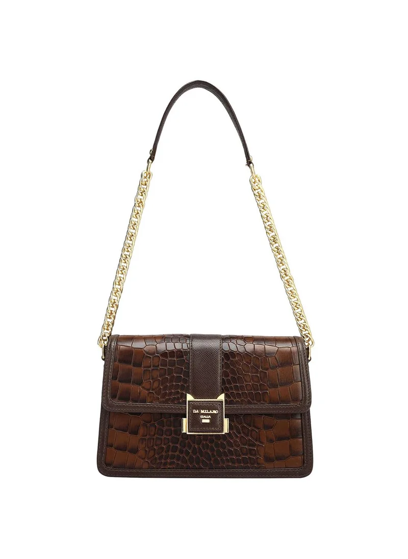 Genuine Leather Brown Sling Bag
