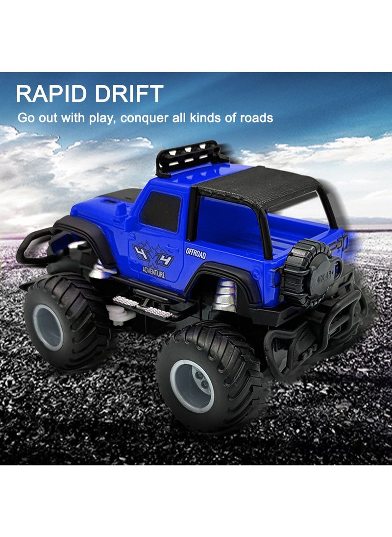 Swift 1:43 Off-Road Car Remote Control Cart, 4WD Metal Housing with Dual LED Motor, Gifts for Kids Blue  - Image 4