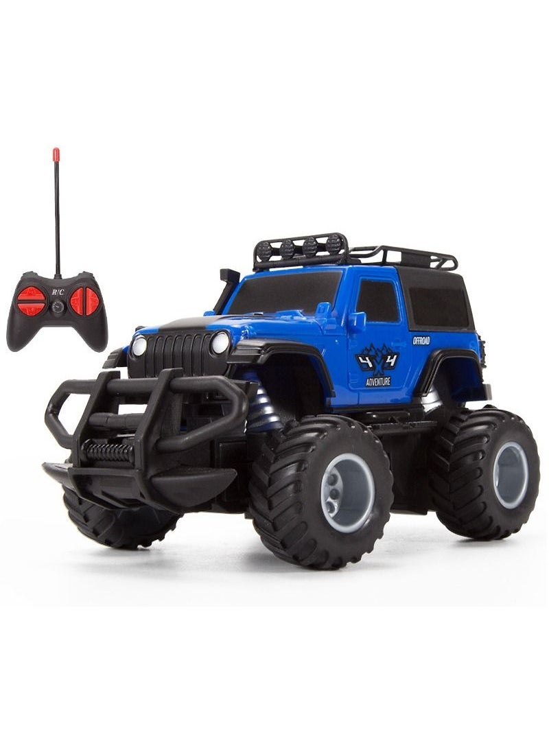 Swift 1:43 Off-Road Car Remote Control Cart, 4WD Metal Housing with Dual LED Motor, Gifts for Kids Blue  - Image 1