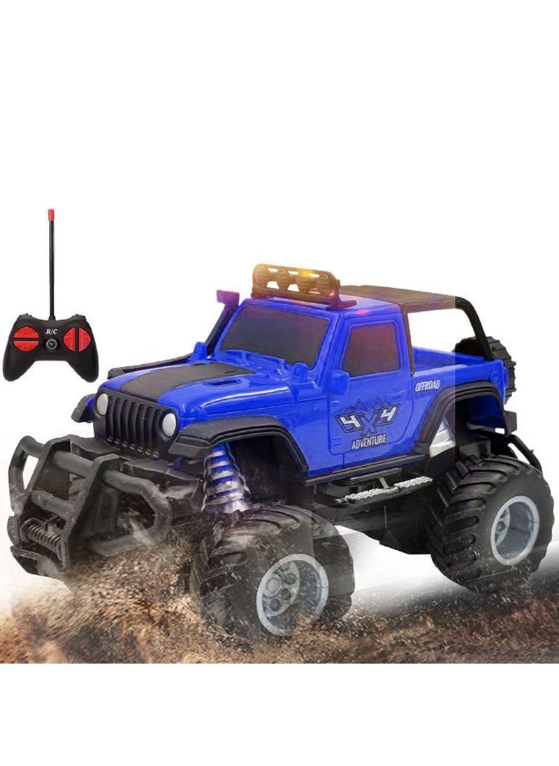 Swift 1:43 Off-Road Car Remote Control Cart, 4WD Metal Housing with Dual LED Motor, Gifts for Kids Blue  - Image 3