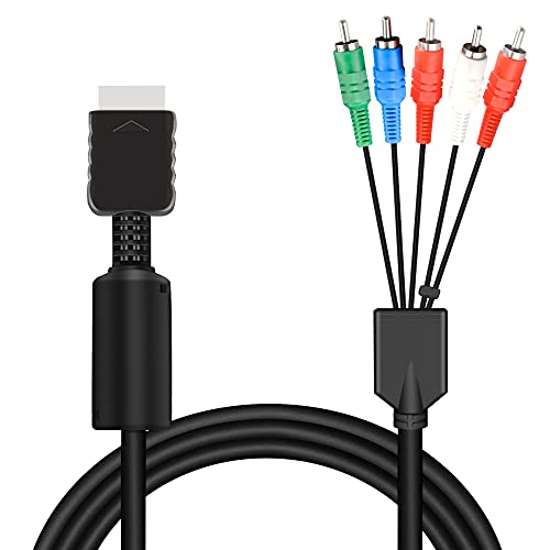 Xahpower 6Ft Component HD AV Cable for PS2/PS3/PS3 Slim, HDTV-EDTV (High Definition 480p) Compatible with PS2/PS3/PS3 Slim 5-Wire - Image 1