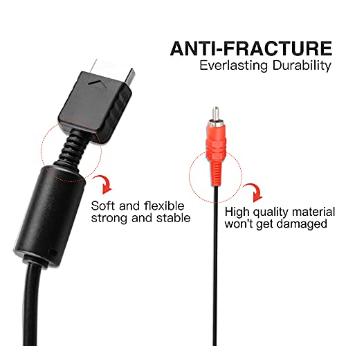 Xahpower 6Ft Component HD AV Cable for PS2/PS3/PS3 Slim, HDTV-EDTV (High Definition 480p) Compatible with PS2/PS3/PS3 Slim 5-Wire - Image 4