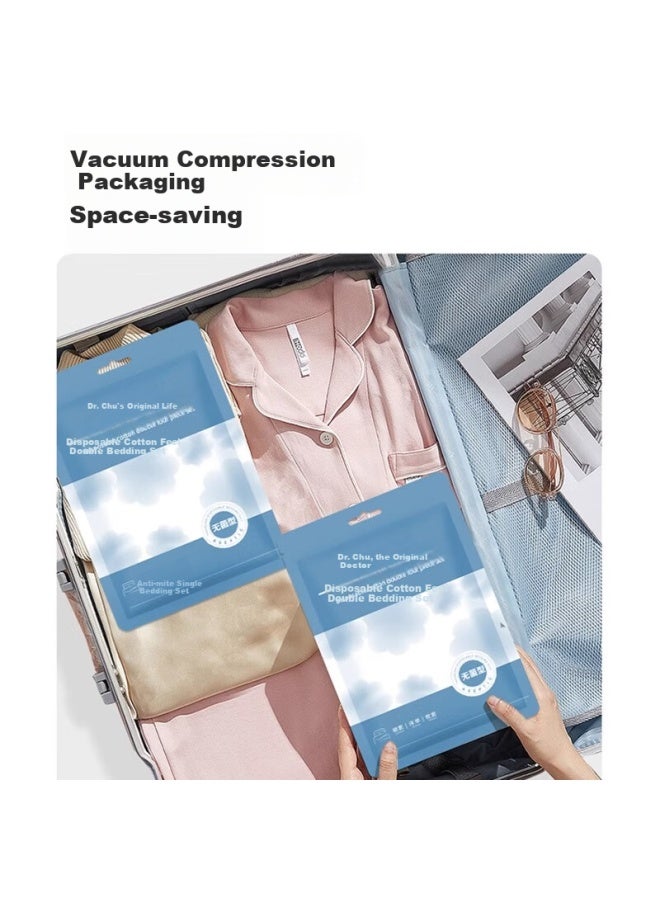 Dr.chu Doctor's First Disposable Four-piece Bedding Set Thickened For Autumn And Winter, Suitable For Beds, Travel, Hotels, Trains, And Sleeper Cars - Image 3