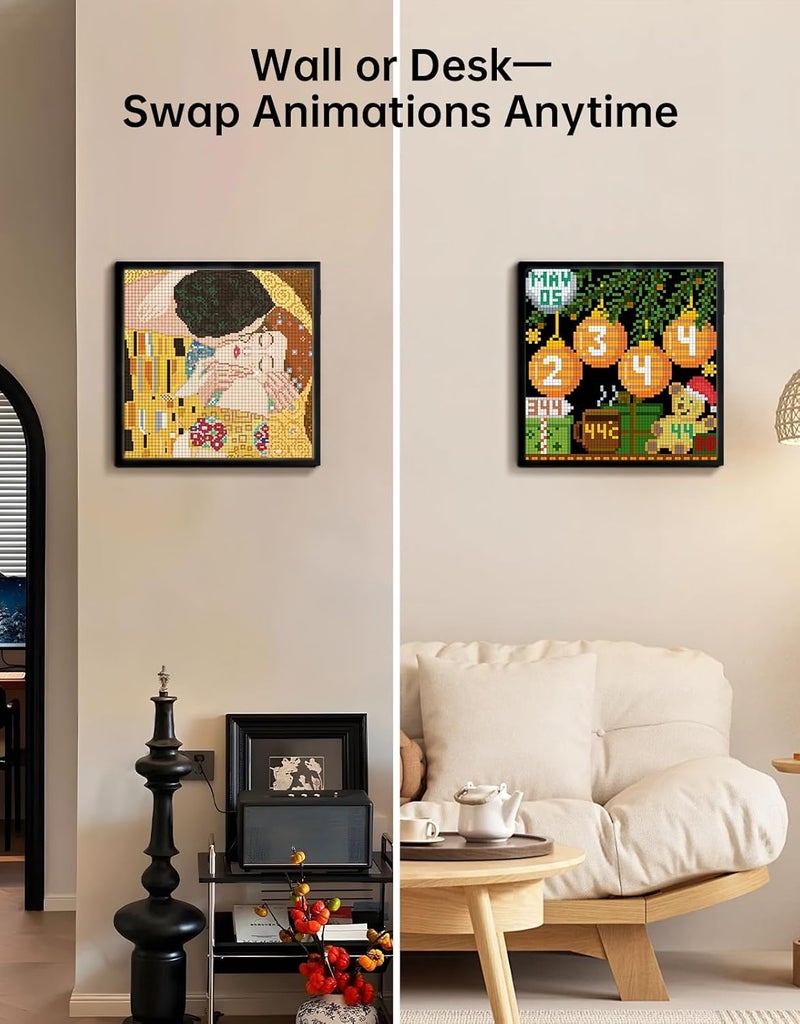Divoom Pixoo-64 WiFi Pixel Art Display with a 64x64 LED Panel, Unique Lighting Decoration w/App Control - Image 3
