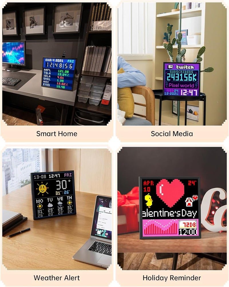 Divoom Pixoo-64 WiFi Pixel Art Display with a 64x64 LED Panel, Unique Lighting Decoration w/App Control - Image 5