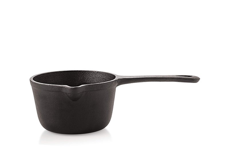 Petals Pre Seasoned Cast Iron Sauce Pan, 15cm/6inch Diameter (Induction Compatible) - Image 5