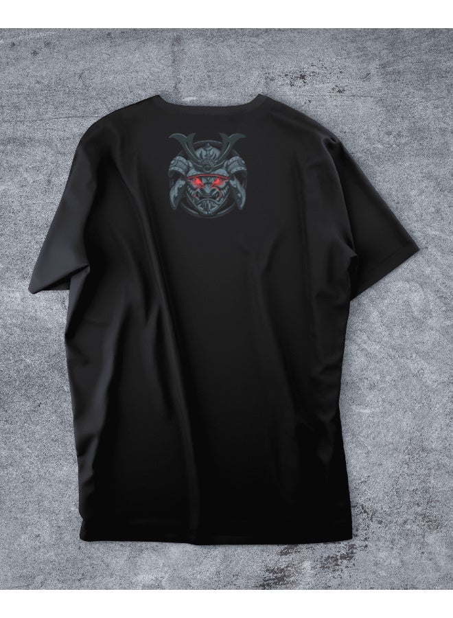 Hempelcat Power of Samurai Men's Casual T-Shirt Black 100% Pure Cotton Graphic Print Exclusive Edition Premium Quality Martial Arts - Image 2