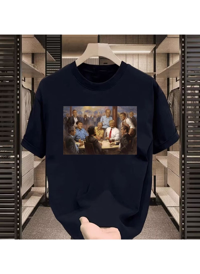 KUYING - New Trump Print Short Sleeved Shirt - Image 1