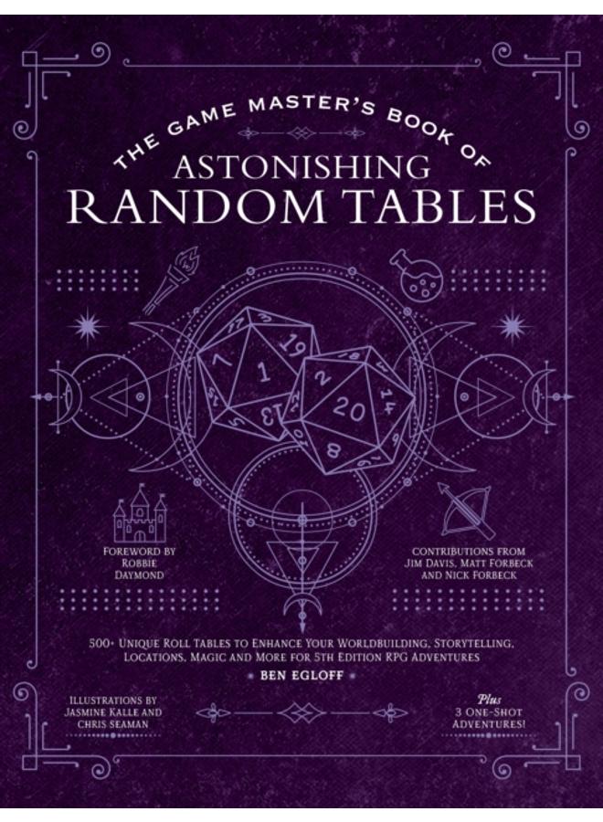 The Game Master's Book of Astonishing Random Tables : 300+ Unique Roll Tables to Enhance Your Worldbuilding, Storytelling, Locations, Magic and More for 5th Edition RPG Adventures 