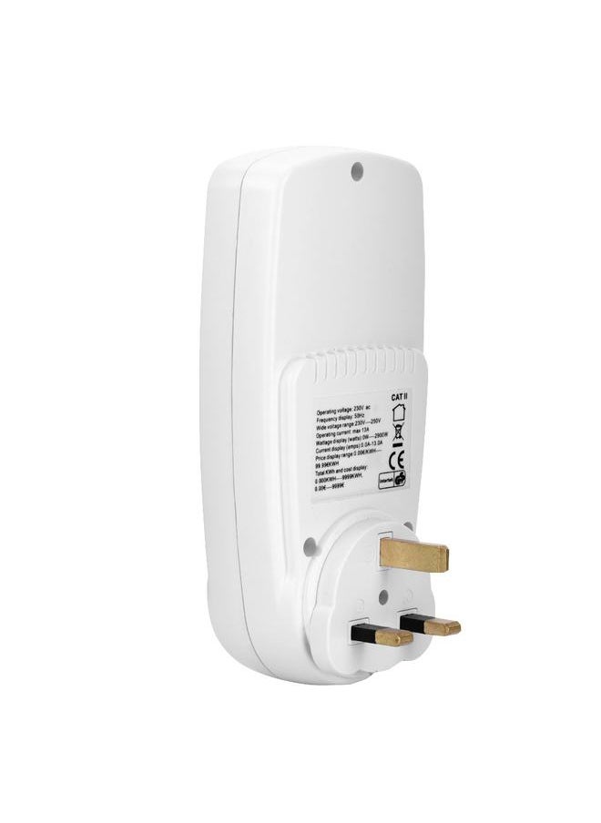 Thoraya Electricity Usage Monitor Power Meter Plug KWH Consumption Analyzer with LCD Display UK Plug  - Image 4