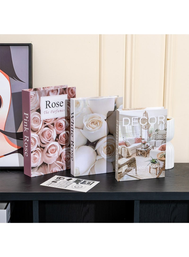 YOUGE 3Pcs Decorative Books,Fake Books For Home Decor,Aesthetic Books For Room Decor,Coffee Table,Living Room,Preppy,Book Shelf,Shelf Decor,Designer Books Decor Set Home Decor Ornaments - Image 4