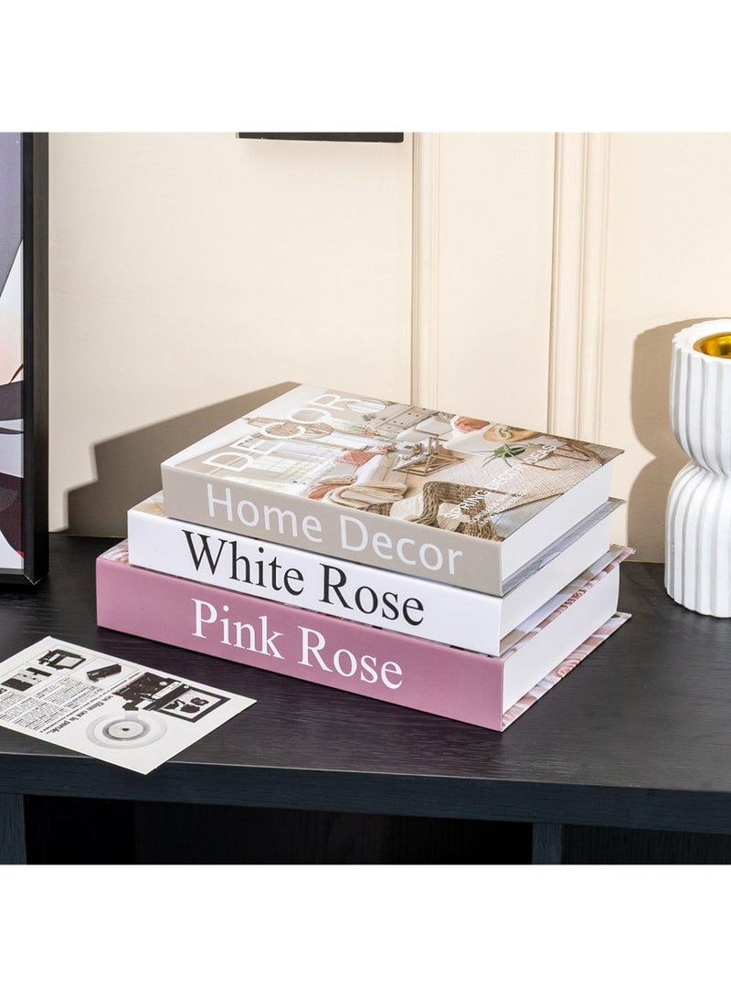 YOUGE 3Pcs Decorative Books,Fake Books For Home Decor,Aesthetic Books For Room Decor,Coffee Table,Living Room,Preppy,Book Shelf,Shelf Decor,Designer Books Decor Set Home Decor Ornaments - Image 1