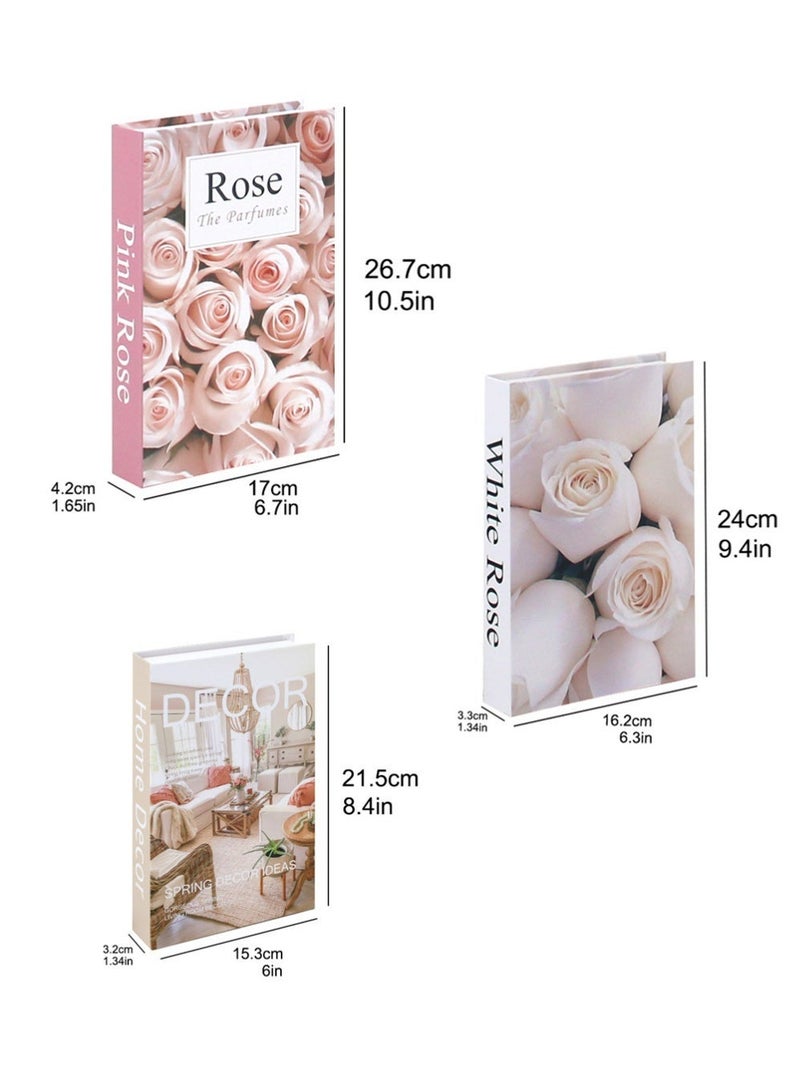 YOUGE 3Pcs Decorative Books,Fake Books For Home Decor,Aesthetic Books For Room Decor,Coffee Table,Living Room,Preppy,Book Shelf,Shelf Decor,Designer Books Decor Set Home Decor Ornaments - Image 3