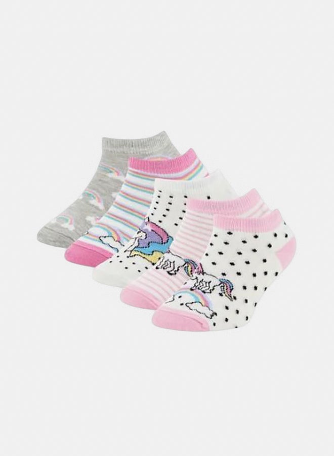 Set Of (5) Ankle Socks - For Kids