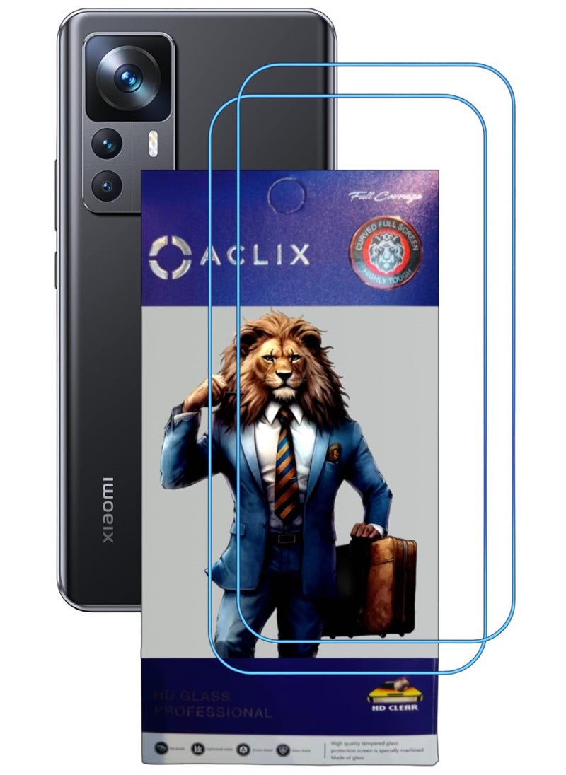 أكاليكس قطعتين، حماية شاشة،  لهاتف شاومي 12T برو، جودة ممتازة. - Image 1