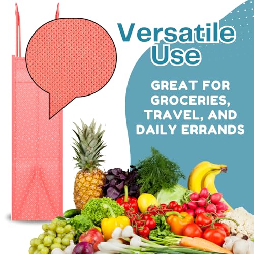 Bulkhunt Foldable Reusable Shopping Bag for Grocery Travel Compact Cloth Tote Carry Vegetable Shopper Printed Folding Return Gift for Women (6) - Image 4