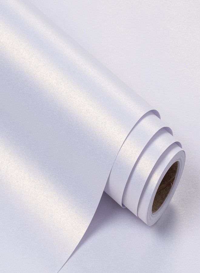 WRAPAHOLIC White Matte Wedding Gift Wrapping Paper,Solid Color Pearl Glossy Wrapping Paper - Perfect for Baby Shower,Valentine's Day,Birthday,DIY Bouquet(17in x 32.8ft Roll, 46 Sq. Ft - Image 1